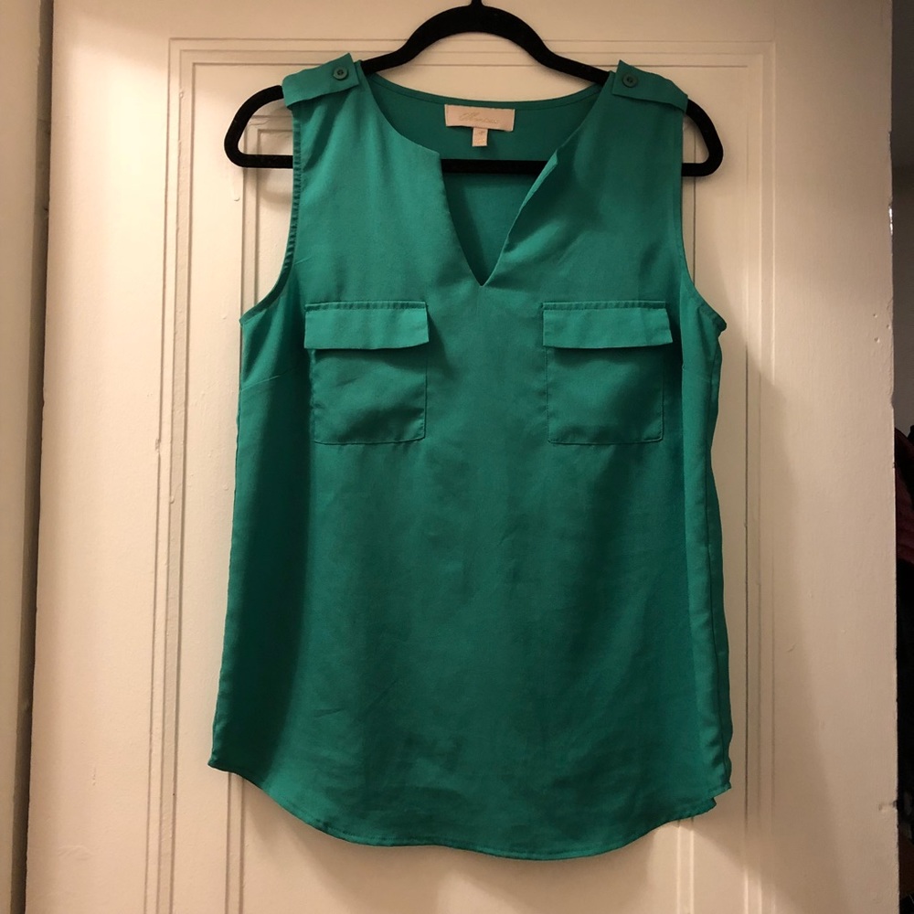 Green tank top